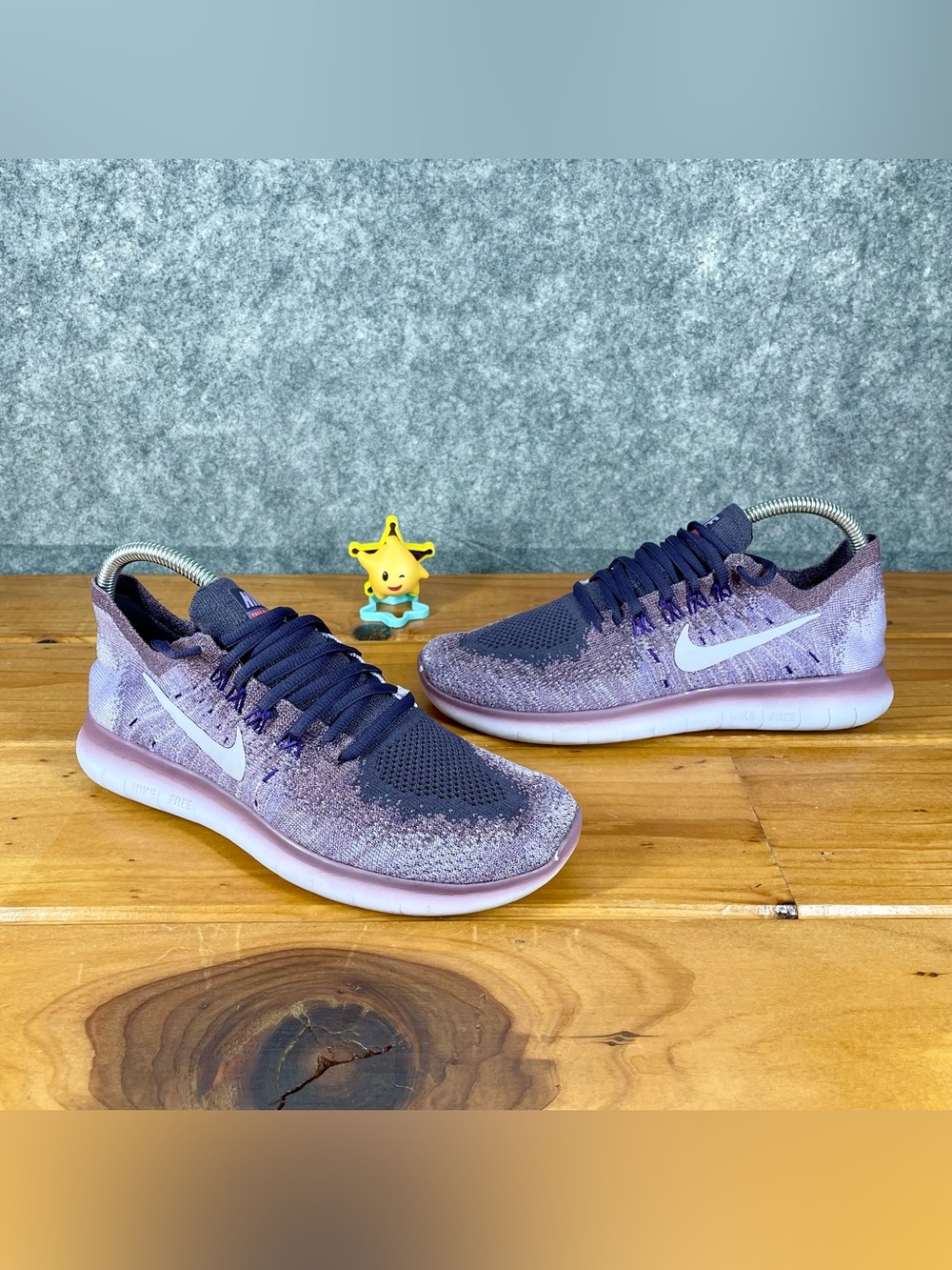 Nike Free RN Flyknit 2017 Womens Size 7.5 Purple Running Sneakers 880844-500